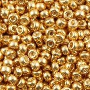 Miyuki rocailles Perlen 8/0 - Galvanized gold 8-1052